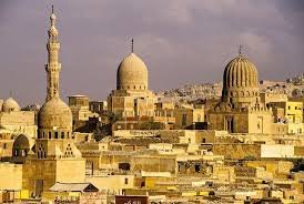 Domes and minarets across the rooftops of historic Cairo