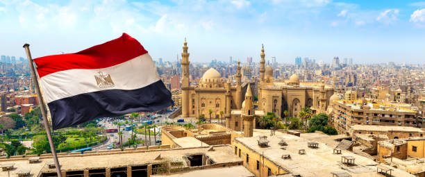 View of the Mosque Sultan Hassan in Cairo