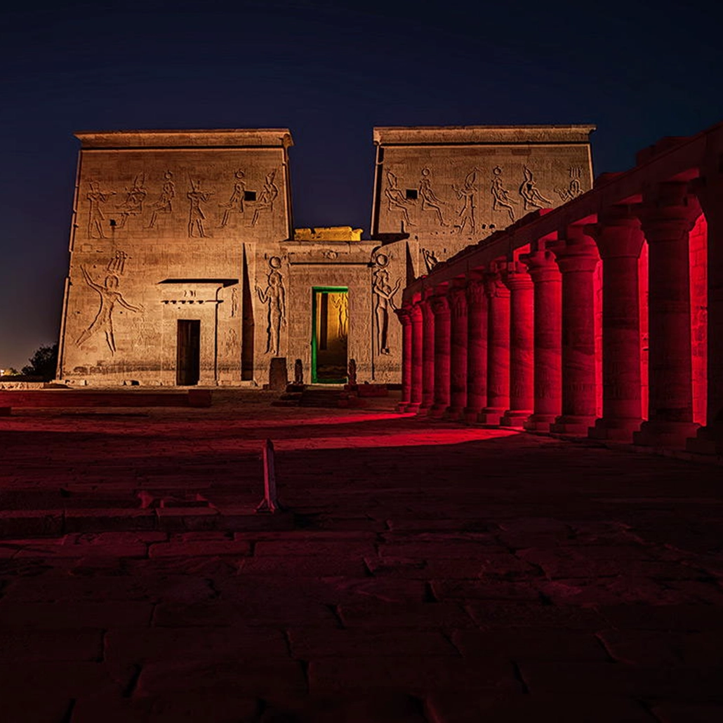 Espectáculo de luz y sonido en el templo de Philae